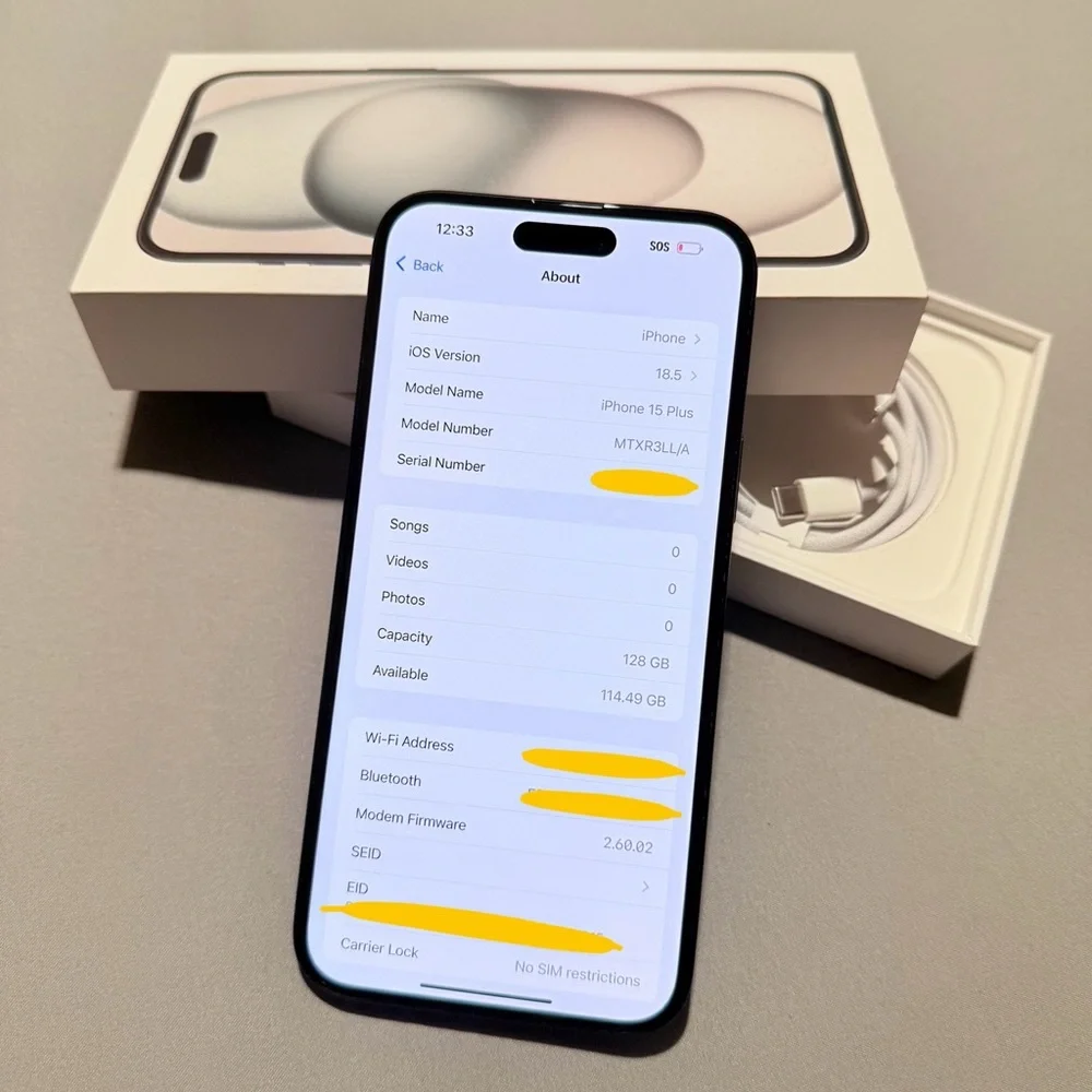 Apple iPhone 15 Plus Unlocked, All Accessories